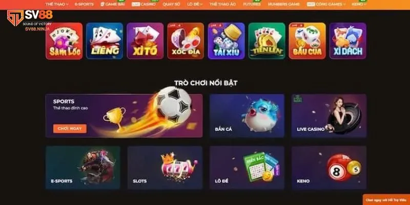 Trang chủ 19 Sv88 - Sản phẩm cá cược phong phú